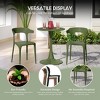 WestinTrends Playa 7-Piece Outdoor Metal Rectangle Patio Dining Table Set With Stackable Plastic Dining Chairs For 6 - 4 of 4