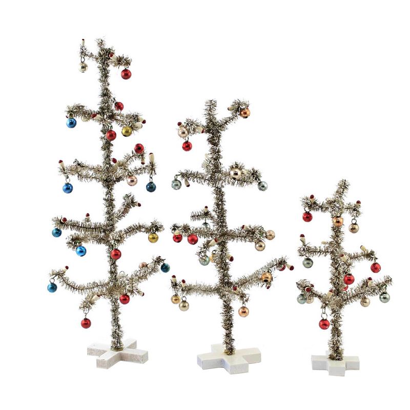 Cody Foster Victorian Tinsel Tree's Silver  -  Decorative Figurines, 2 of 4