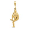 Black Bow Jewelry 14k Yellow Gold 3D Baseball Pitcher Pendant - 3 of 4