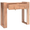 vidaXL Console Table 35.4 in.x13.8 in.x29.5 in. Solid Teak Wood - 3 of 4