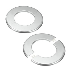 Unique Bargains Wall Split Flange Self-Adhesive Plumbing Cover Plates ABS Faucet Escutcheons 2 Pcs - 1 of 4