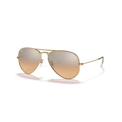 Ray-ban Aviator Rb3025 58mm Gender Neutral Pilot Sunglasses Silver/pink ...