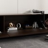 Famapy Brown Long TV Cabinet Woodgrain Finish 4 Drawers Storage - 4 of 4