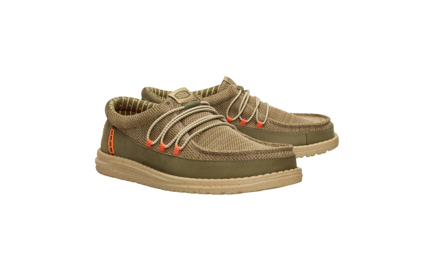 HEYDUDE Men Wally Guard Stretch Sox, Burnt Olive/Multi, 7, цвет: Оливковый — фото 7