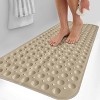 Non Slip Bathtub And Shower Mats 40x16 Extra Long Bath Tub Mat With Suction Cups & Drain Holes - Lux Decor Collection - 4 of 4