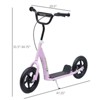 Maggift Kick Scooters Youth Scooter Front and Rear Caliper Dual Brakes Inflatable Front Wheel Ride on Toy for Age 5+, Pink, 47.25"*22.75"*33.5" - 3 of 4