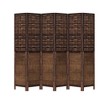 vidaXL Partition Screen 6 Panels Paulownia Wood Dark Brown - 3 of 4