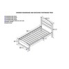 AFI Furnishings Warren Platform Bed T with Footboard WH - 2 of 4