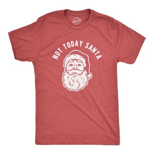 Mens Not Today Santa T Shirt Funny Christmas Party Holiday Graphic Tee - Crazy Dog Men's T Shirt - 1 of 4