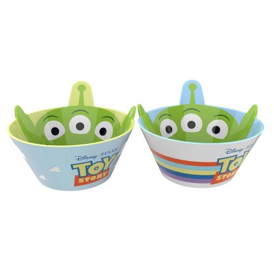 Zak Designs 2pk 19.6oz Toy Story 4 Alien Iconic Snack Bowl Set