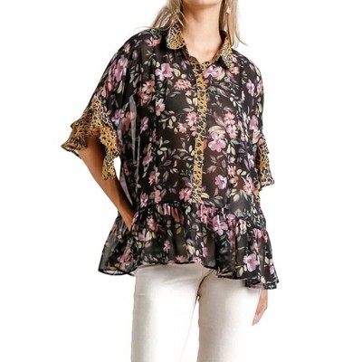 Women's Floral & Animal Print Top - umgee