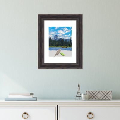 Rustic Pine Brown Distressed Wood Narrow Wall Picture Frame