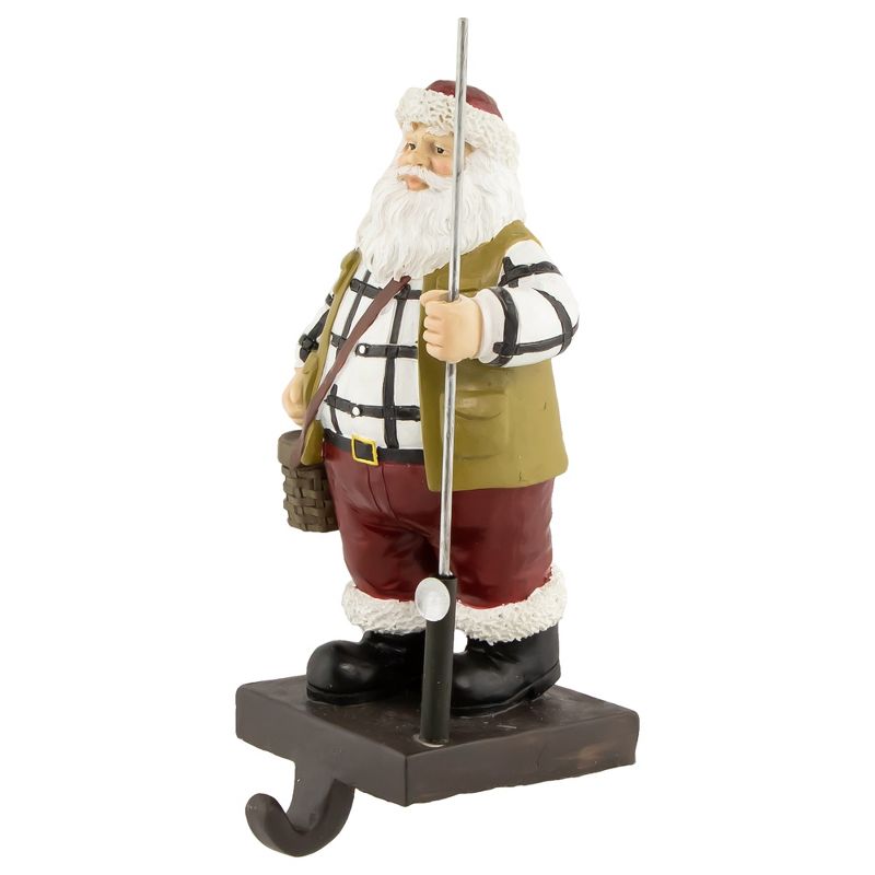 Northlight 8.5" Rustic Fisherman Santa Christmas Stocking Holder, 3 of 5