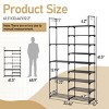 SEVOBAL Storage Organizer 9 Tier Industrial FreeStanding Shoe Racks Entrance Shoe Rack Organizer Shelves Hallways Entryway, Black, 11.42"*3.94"*17.32" - 3 of 4