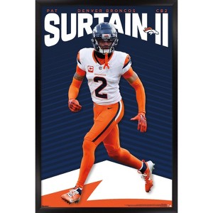Trends International NFL Denver Broncos - Pat Surtain II 25 Framed Wall Poster Prints - 1 of 4