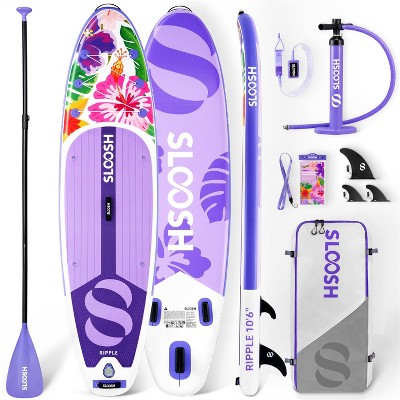 SLOOSH 10'6" Inflatable Stand Up Paddle Board with Premium Accessories, EVA Deck, Ultra-Light Carry Bag Pump for Youth & Adults of All Skill Levels