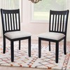 VYNXARIA Dining Room Furniture Set of 2 Seating Chairs Cushion Seats Wooden Back Kitchen Breakfast Chair - 3 of 4