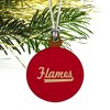 UIC Secondary Logo Mini Small Tiny Wood Christmas Tree Holiday Ornament - 3 of 4