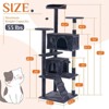 SEVOBAL Large Cat Tree Tower, 80" Cat Tree, Multi-Level with Scratching Post, Cozy Fun Cat Jumping Platform Space, Gray, 54.72"*19.29"*19.29" - 4 of 4