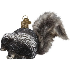 Old World Christmas Blown Glass Ornament for Christmas Tree, Vintage Woodland Collection, Skunk - 1 of 4