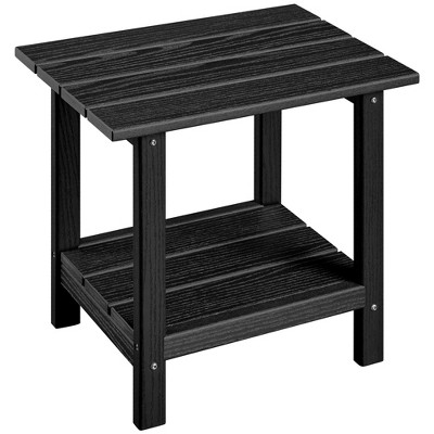 Yaheetech 2-Tier HDPE Adirondack Side Table for Beach, Porch, Patio, Poolside