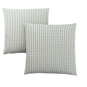 Monarch Specialties Pillows Set Of 2 18 X 18 Square Included Decorative Throw Accent Sofa Couch Bedroom Polyester Hypoallergenic Blue Grey Modern - 1 of 4