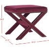 Palmer Ottoman With Silver Nailhead - MCR4589 - Safavieh - 4 of 4