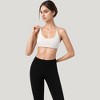 Anna-Kaci Active Women's Scoop Neck Sports Bra with Thin Adjustable Straps and Smooth Seamless Design - 4 of 4