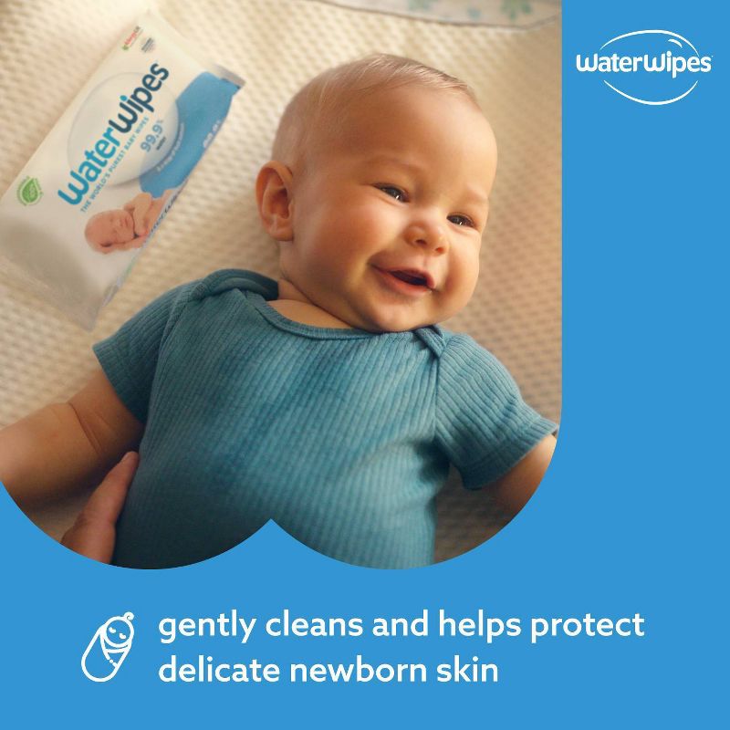 WaterWipes Plastic-Free Original Unscented 99.9% Water Based Baby Wipes - (Select Count), 6 of 16