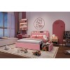 Kids Upholstered Bed Frame with Bookcase Headboard & 2 Storage Drawers, No Box Spring Needed, Easy Assembly - 3 of 4