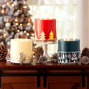 The Lakeside Collection Seasonal Metal Pillar Candle Holder Seasonal Motif Design - 1 of 4