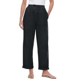 Woman Within Plus Size Seersucker Pant - 1 of 4