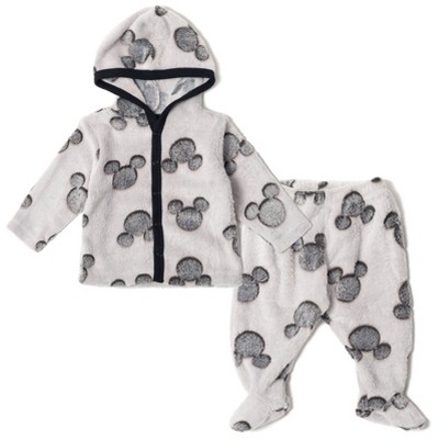 Image of Disney Mickey Mouse Newborn Baby Boy or Girl Jacket & Pants Gray Newborn