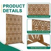 TUYOHW Metal Privacy Screen Outdoor, Decorative Privacy Panels, Freestanding Privacy Screen for Patio, Garden, Pool (White Square) - 3 of 4