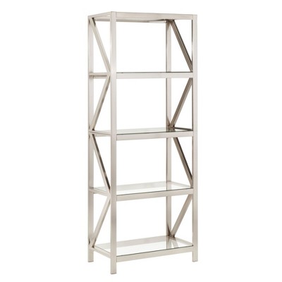 target glass bookcase