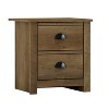 Galano Geordano 2-Drawer Bedside Table Cabinet Nightstand w/Drawers Storage (20 in. × 16.3 in. × 18.9 in.) in Dusty Gray Oak, Knotty Oak, Dark Gray Oak - 3 of 4
