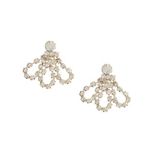 SOHI Women's Crystal Silver Bling Drop Earrings - 1 of 4