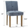 North Linen Dining Chairs Set Of 2,Upholstered Parsons Chairs With Rubberwood Legs-Maison Boucle - 4 of 4