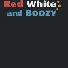 Rerun Island Men's Red White And Boozy Golden Star Americana 4Th Of July Short Sleeve Graphic Cotton T-Shirt - Black M - 2 of 4