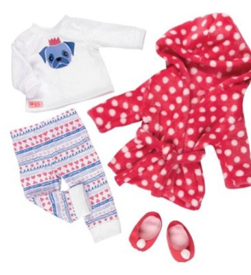 Our Generation Ice Cream Dreams Pajama & Robe Outfit For 18 Dolls