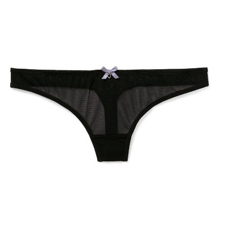 Adore Me Women's Ella Thong Panty M / Jet Black.