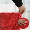 Unique Bargains Bathroom Rug Mat Non-Slip Chenille Shaggy 15.75"x23.62"x1.06" - 3 of 4