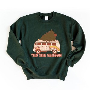 Simply Sage Market Women's Graphic Sweatshirt Hippie Tis The Season - 1 of 4