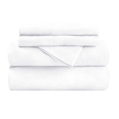 Paisley or Solid Flannel Cotton Deep Pocket Sheet Set by Blue Nile Mills
