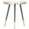 Particle Side Table 20"H, Gold & Black Mirror Glass Modern Accent Table By Zuo Modern - 4 of 4