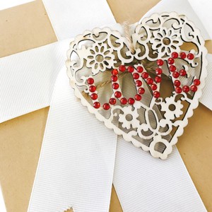 Wrapables Wooden Heart Ornament Hanging Love Decoration (Set of 20) - 1 of 4