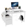 PAGED 47" Office Desk with Drawer and Power Outlets,Home Office Desk with Shelves and Fabric File Cabinet,Computer Desk for Home,Office - 4 of 4