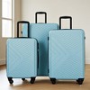 SEVOBAL Luggage 3 Piece ABS Lightweight Luggage Set with Spinner Wheels, TSA Lock, Hard Shell Suitcase for Travel School, Green, 30.31"*20.08"*11.81" - 2 of 4