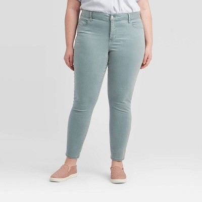 plus size khaki skinny jeans