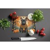 NEW Black French Bulldog Fall Glass Cutting Board Decorative Tempered Glass Kitchen Cutting and Serving Board Large Size Chopping Board - 3 of 4